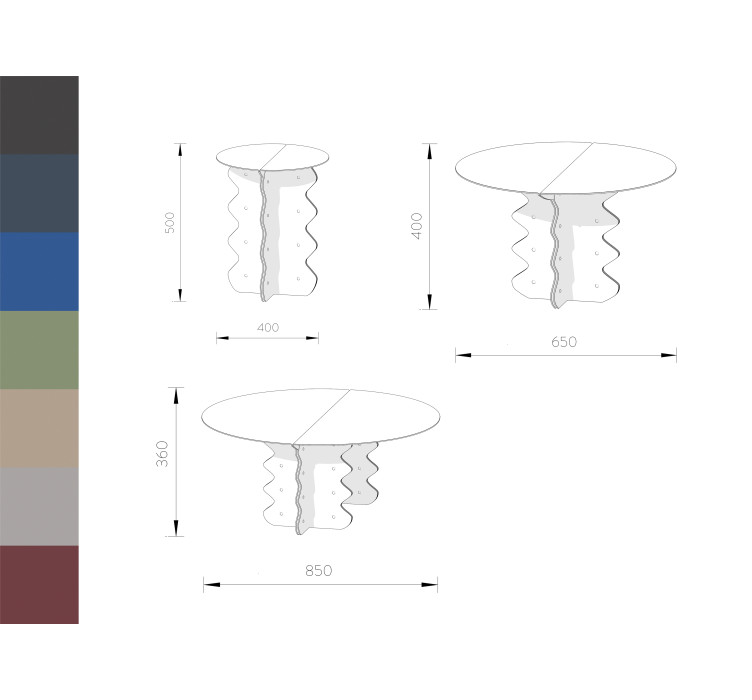 Журнальный столик Medium table "Hvylya"4